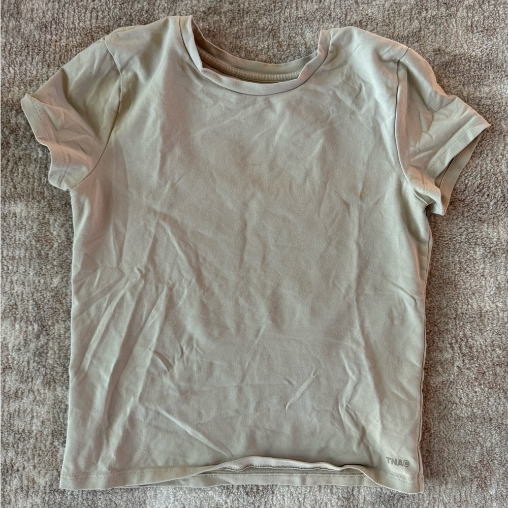 Aritzia Tna Tight Cream Shirt Women’s Size M
